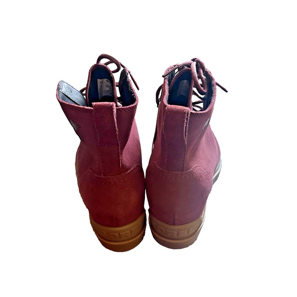 NWT Sorel Evie II Lace Waterproof Suede Wedge Bootie Women’s Sz10 Quiet Luxury - Picture 5 of 8